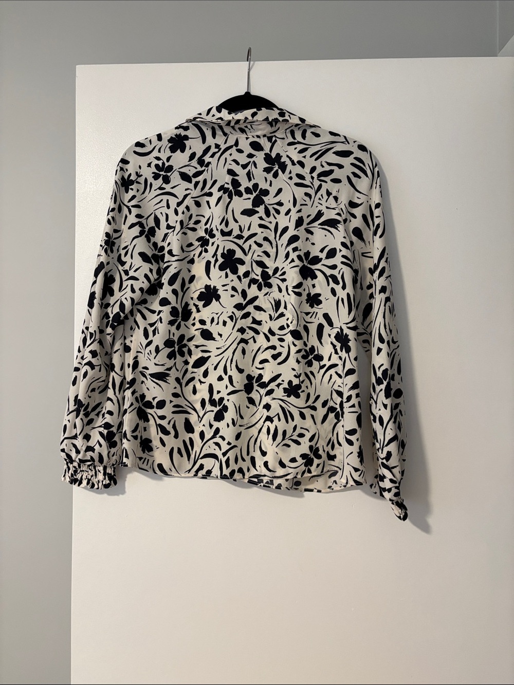 CAbi Quintessential Black and White Floral Button-Down Blouse - Picture 4 of 10